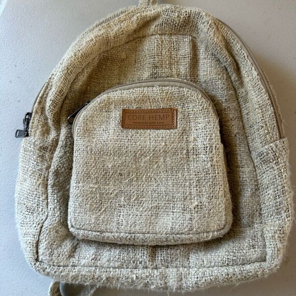 Core Hemp Handmade Natural Pure Hemp Lightweight Mini Backpack - Picture 2 of 8